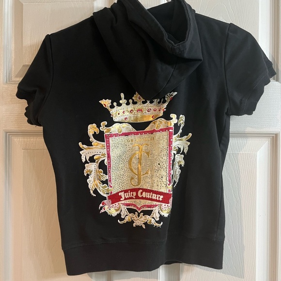 Juicy Couture zip hoodie short sleeve hoodie size M - Picture 4 of 7